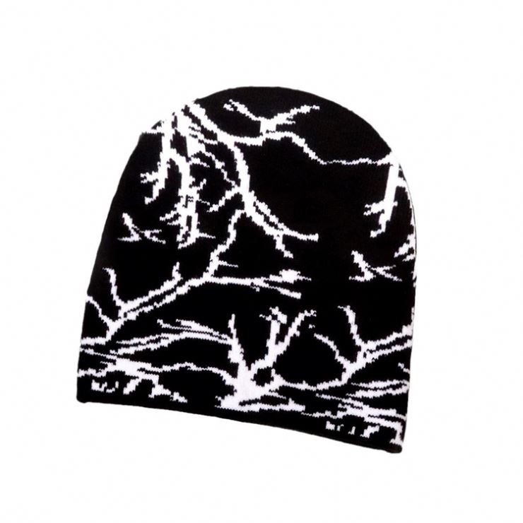 High Quality Reversible Jacquard Breathable Waterproof Fruit Camouflage Adjustable Beanie Hats Custom Logo Premium Cap Designer