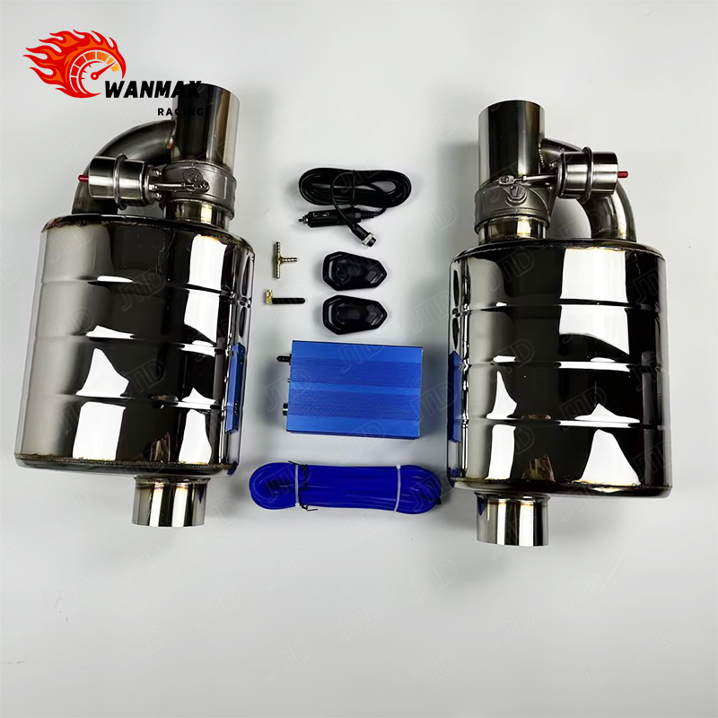 63mm 76mm Universal Muffler - 304/201 Stainless Steel Construction, Straight Through Performance Design