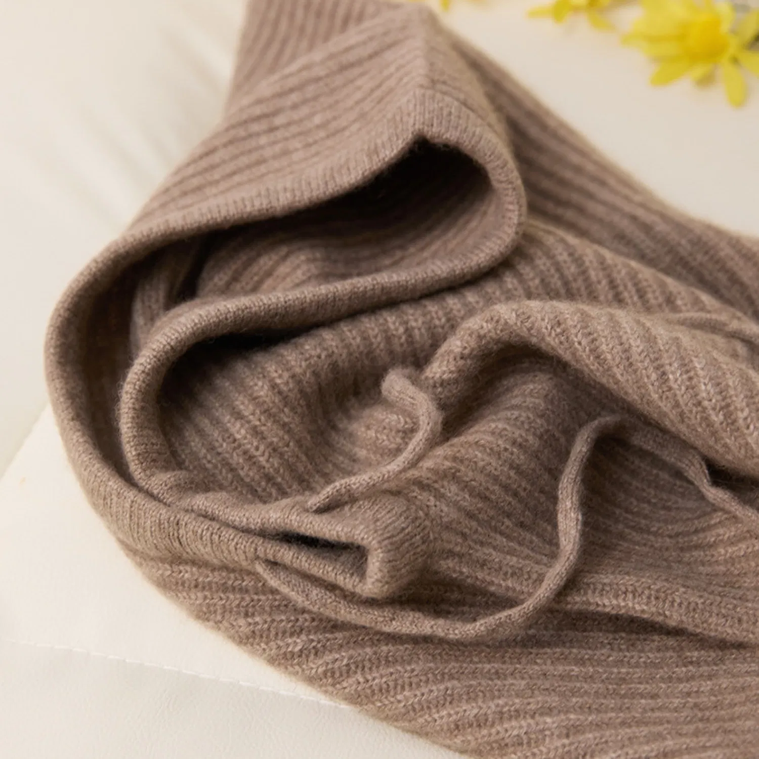 Unisex Fashion Cashmere Hat and Snood Combo with Drawstring for Thermal Insulation Winter