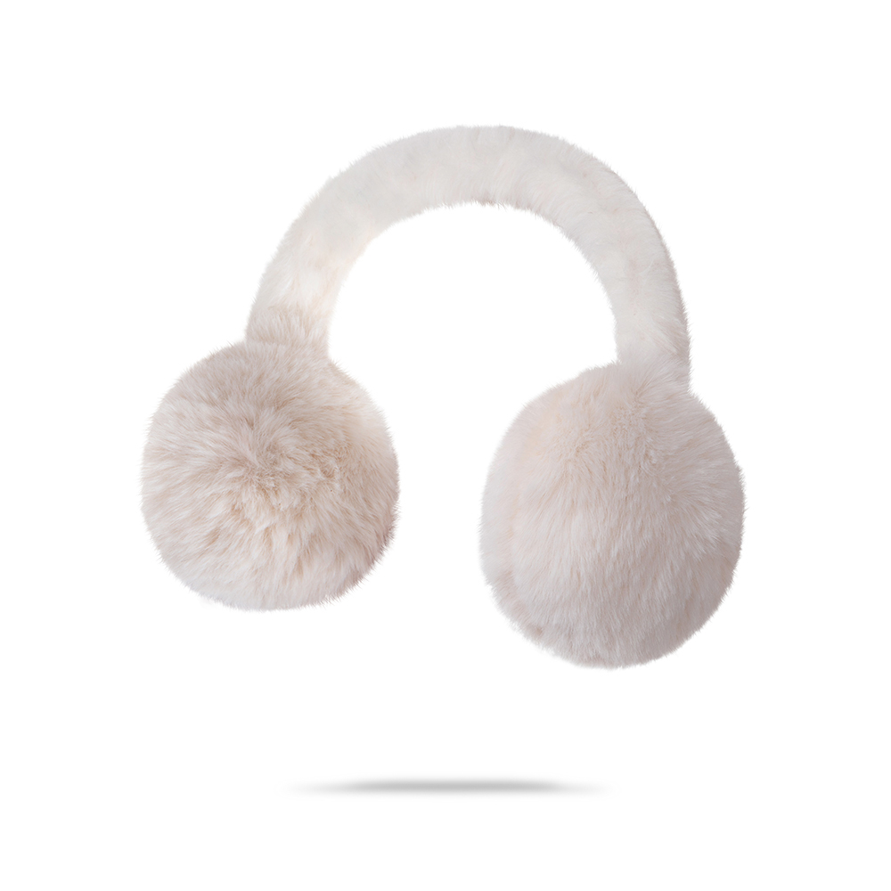Women's Fashionable Faux Fur Ear Muffs Winter Outdoor Portable Plush Soft Warm Fleece Material