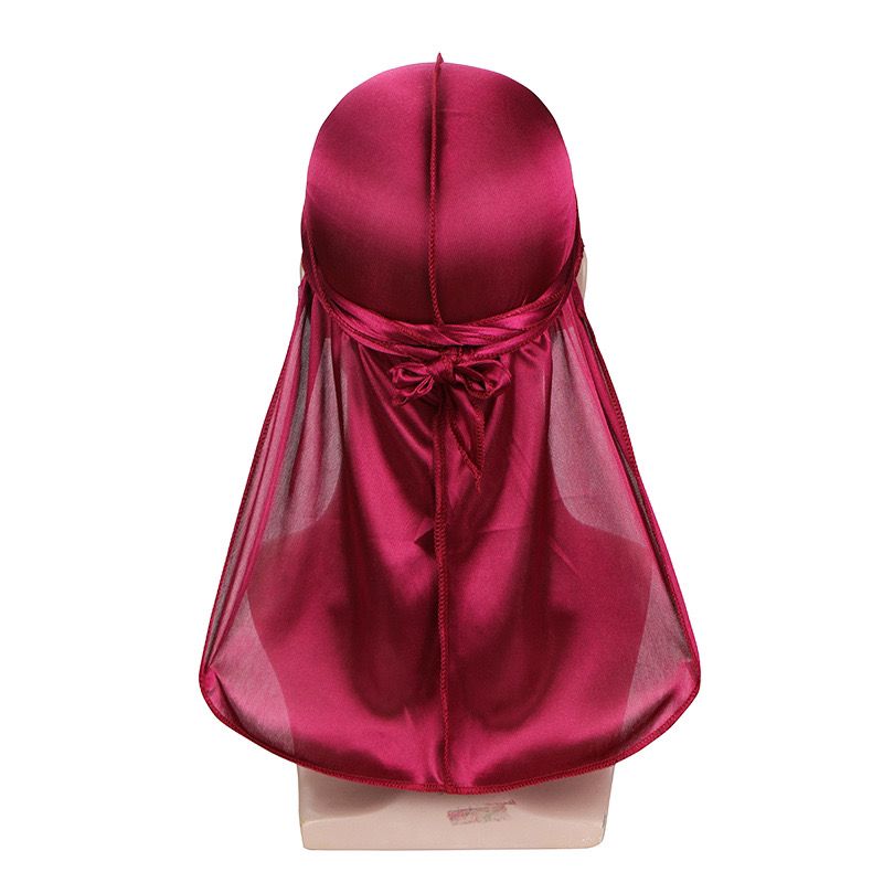 Custom Silky Headwraps Compression Smooth Silky Durags for Women Men Satin Durag 360 Wave Dorag With Long Tail