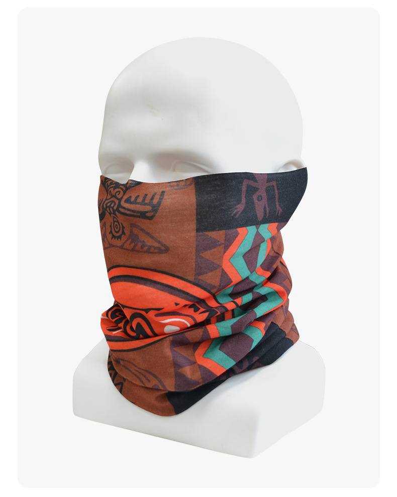 Four Seasons Hot-sale Custom Logo 92% Polyester +8% Spandex Breathable Elasticity Warm Neck Gaiter Seamless Bandana