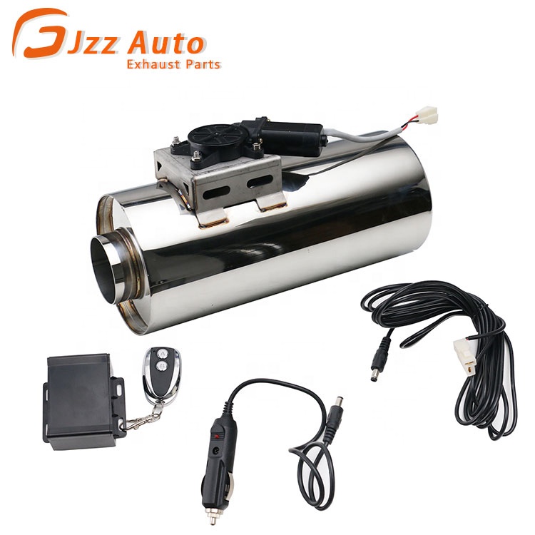 Car Exhaust System Stainless Steel Center Silencer with Electric Valve 3inch Inlet 6.2" Body Resonator Valvetronic Muffler