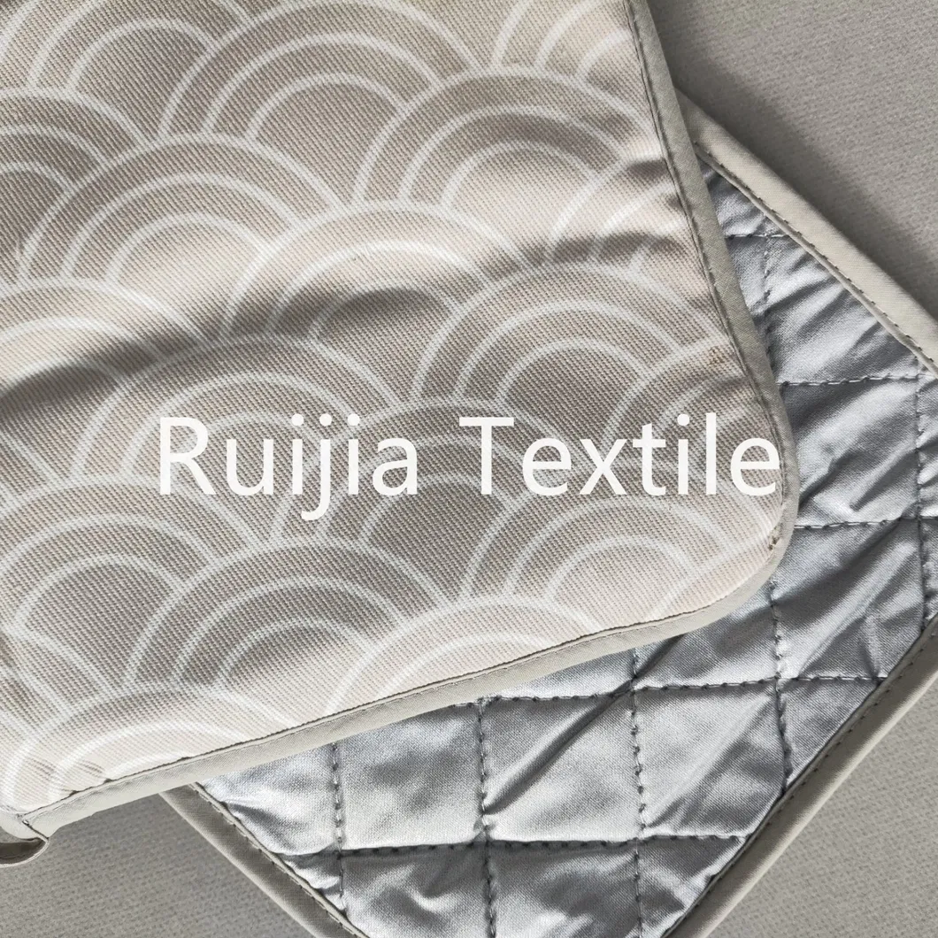 Silver Coated Heat Resistant Cotton Kitchen Oven Mitts Potholers Set Oven Gloves Factory