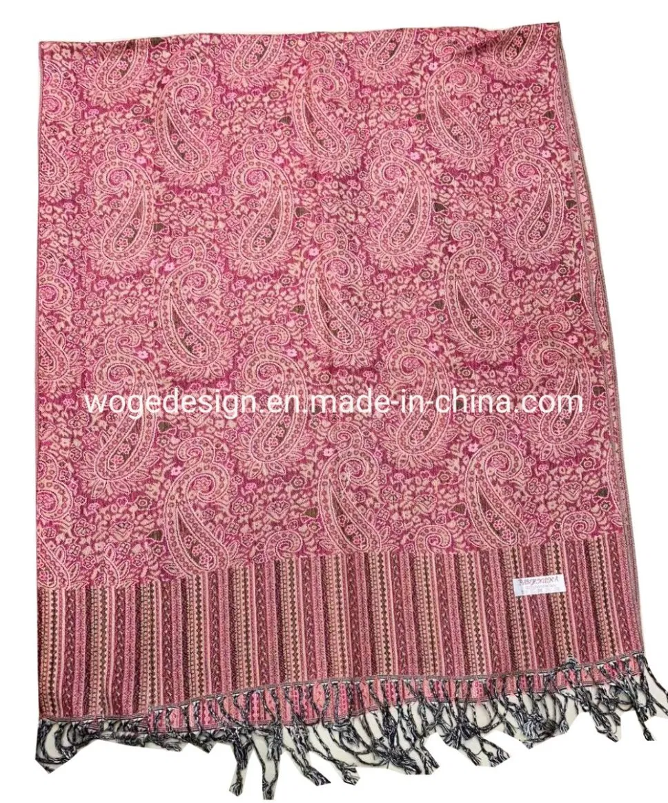 Dubai Islamic Dress Accessories Elegant Besutiful Ladies Jacquard 100%Viscose Pashmina Stole