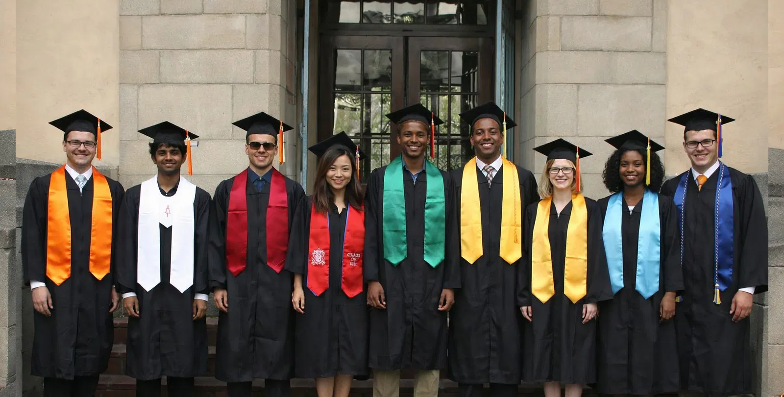 Sublimation Printed Graduation Stole Custom Logo on Lightweight Satin Fabric