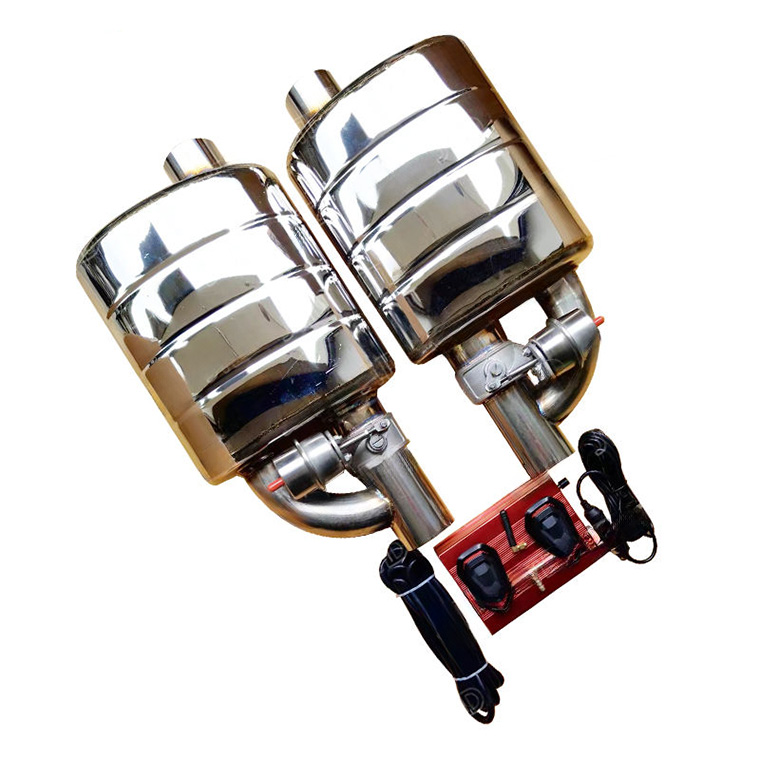 Universal New Car Exhaust Muffler with Electric Remote Valve 76mm 304SS High Performance