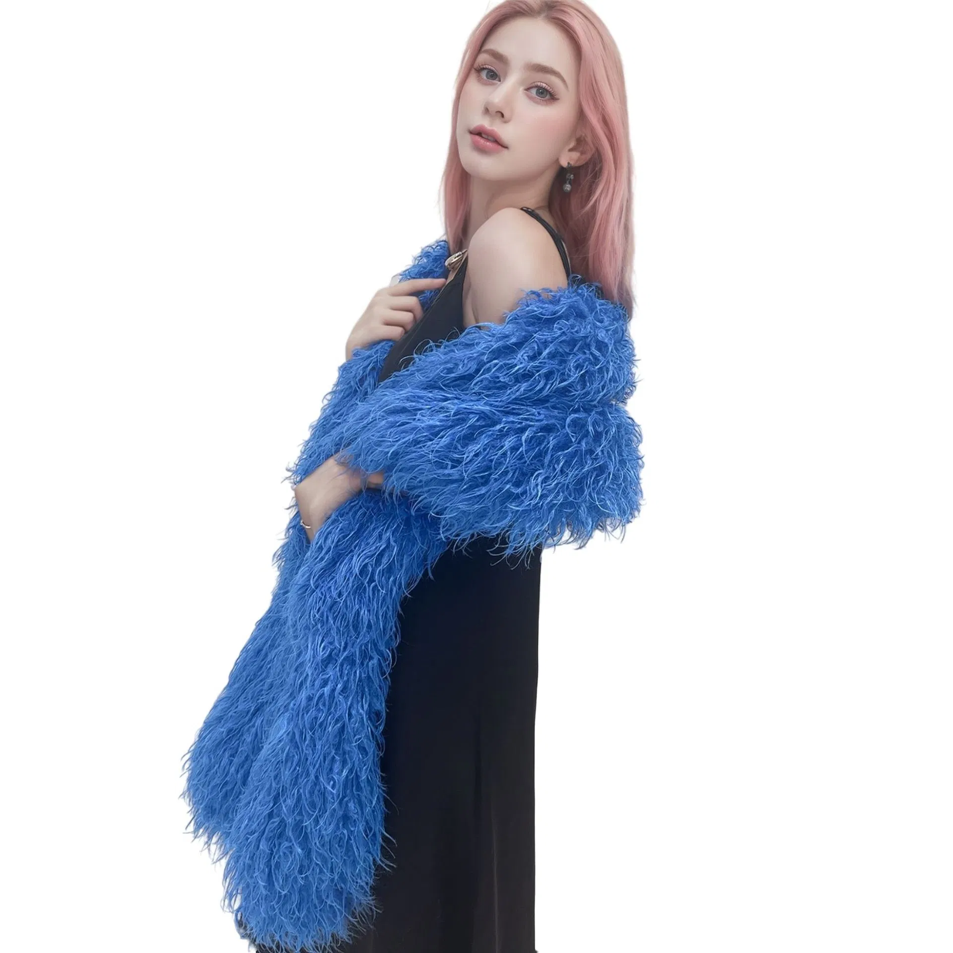 Autumn-Winter Fox Fur Shawl for Performance