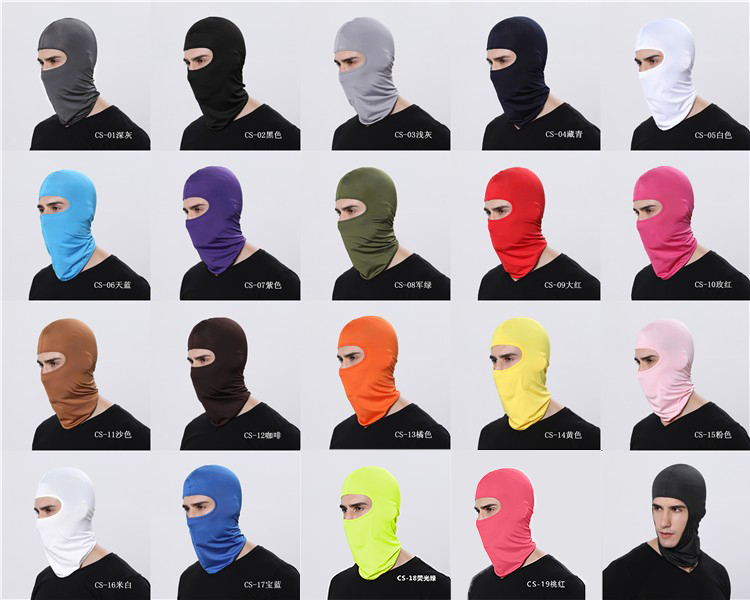 One Hole Breathable Outdoor Cycling Ski Mask Polyester Custom Face Balaclavas Winter