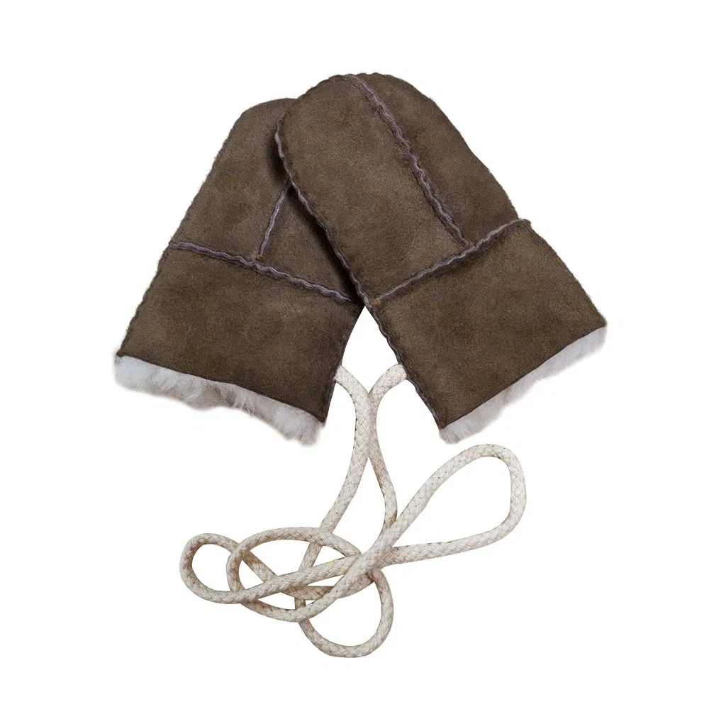 Cozy Thick Winter Mittens for Kids with Sheepskin Lining
