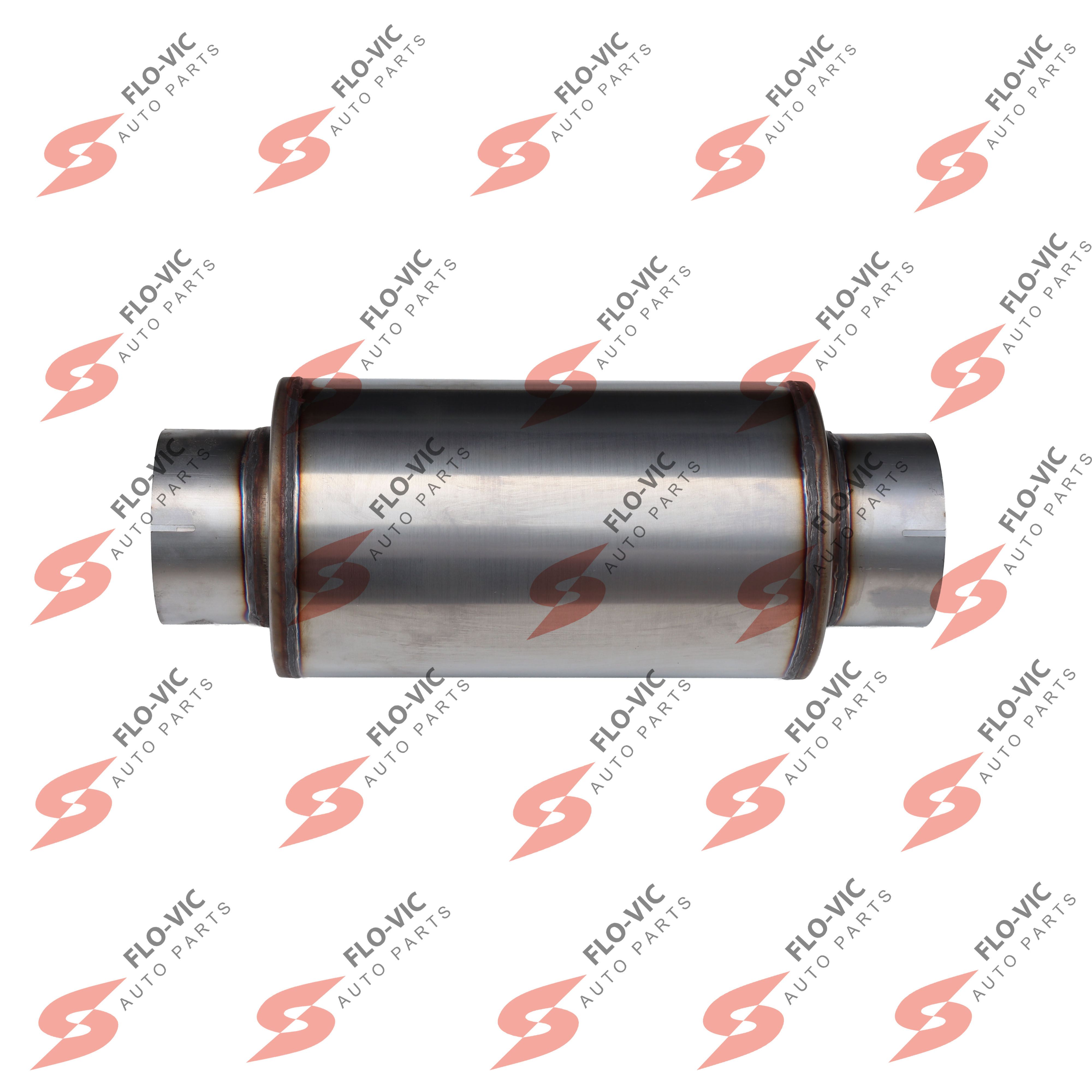 FLO-VIC: MUF-430 High Performance 4'' 30" Long Stainless Steel Diesel Muffler for Cummins Duramax Powerstroke- Universal
