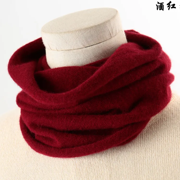 Wholesale Custom Colourful Winter Blank Adjustable Mesh Warm Knitted Crocheted Knit Cashmere Snood Style 3