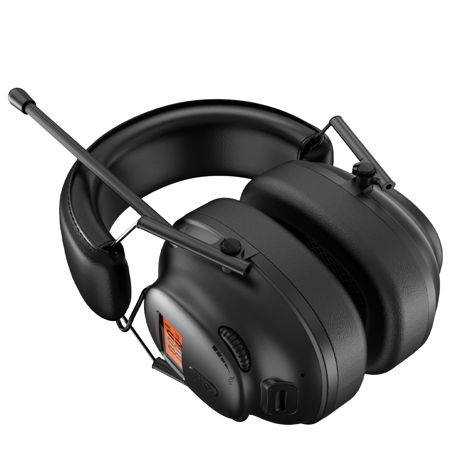Digital Intercom Earmuffs with AM FM Radio &amp; BT Hearing Protection Safety Wear Ear Muffs ABS Material