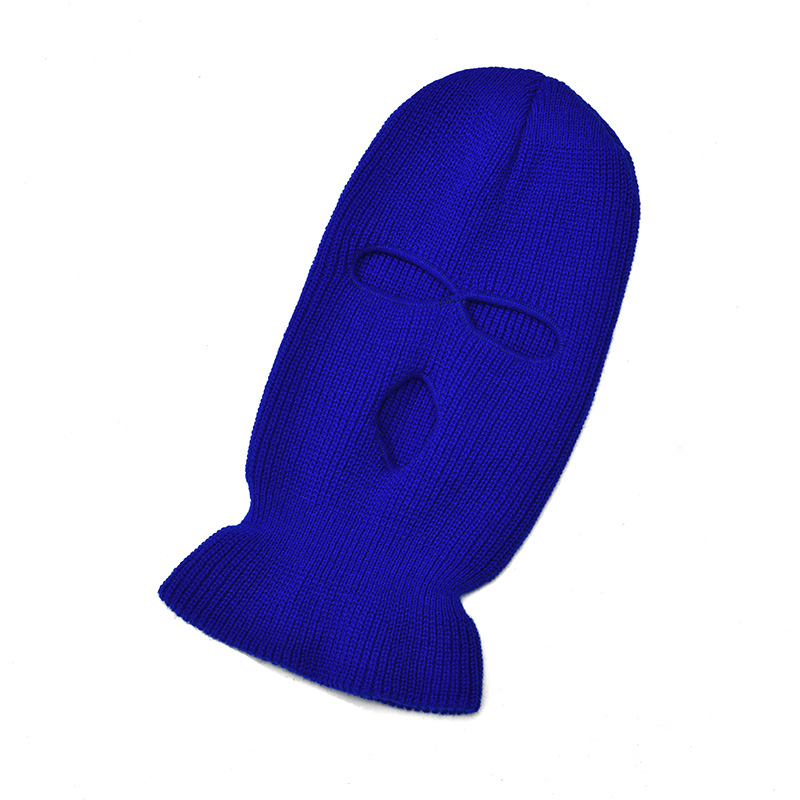 Wholesale Stock Fashion Winter Balaclava Mask Hats Hip Hop 100% Acrylic 3 Holes Knit Ski Balaclava Mask Hat