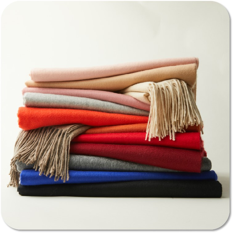 Iconic Cashmere Shawl 100% Pure Cashmere Solid Color Fringe Shawl