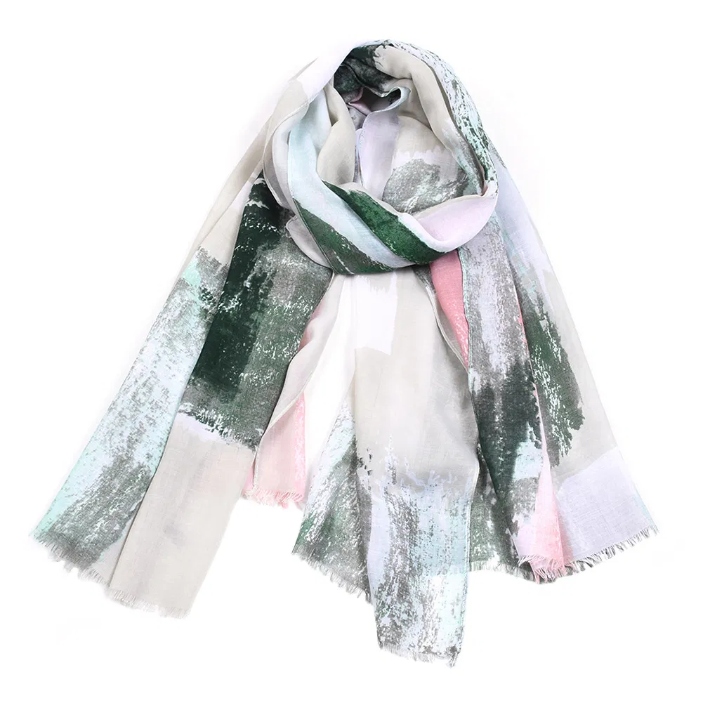 Women Graffito Print Scarf Spring Autumn Cotton Scarves Scrawl Printing Shawls Lady Wraps Soft High Quality Female Colorful Hand Drawn Paniting Hijab Stole