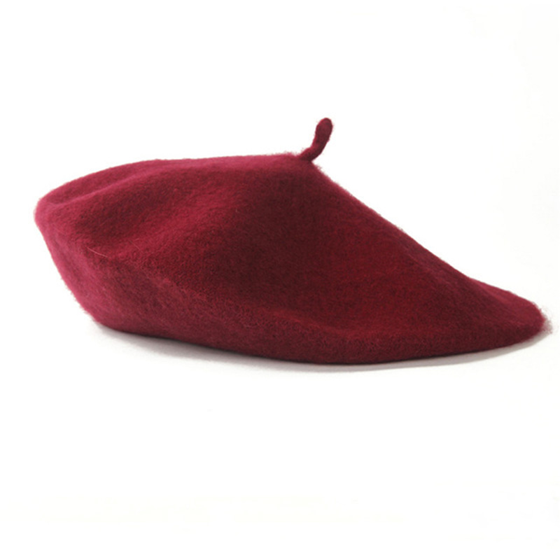 Hot Sale Stock Promotion Fashion French Beret Cheap Adults Wool Felt Beret Hat for Women