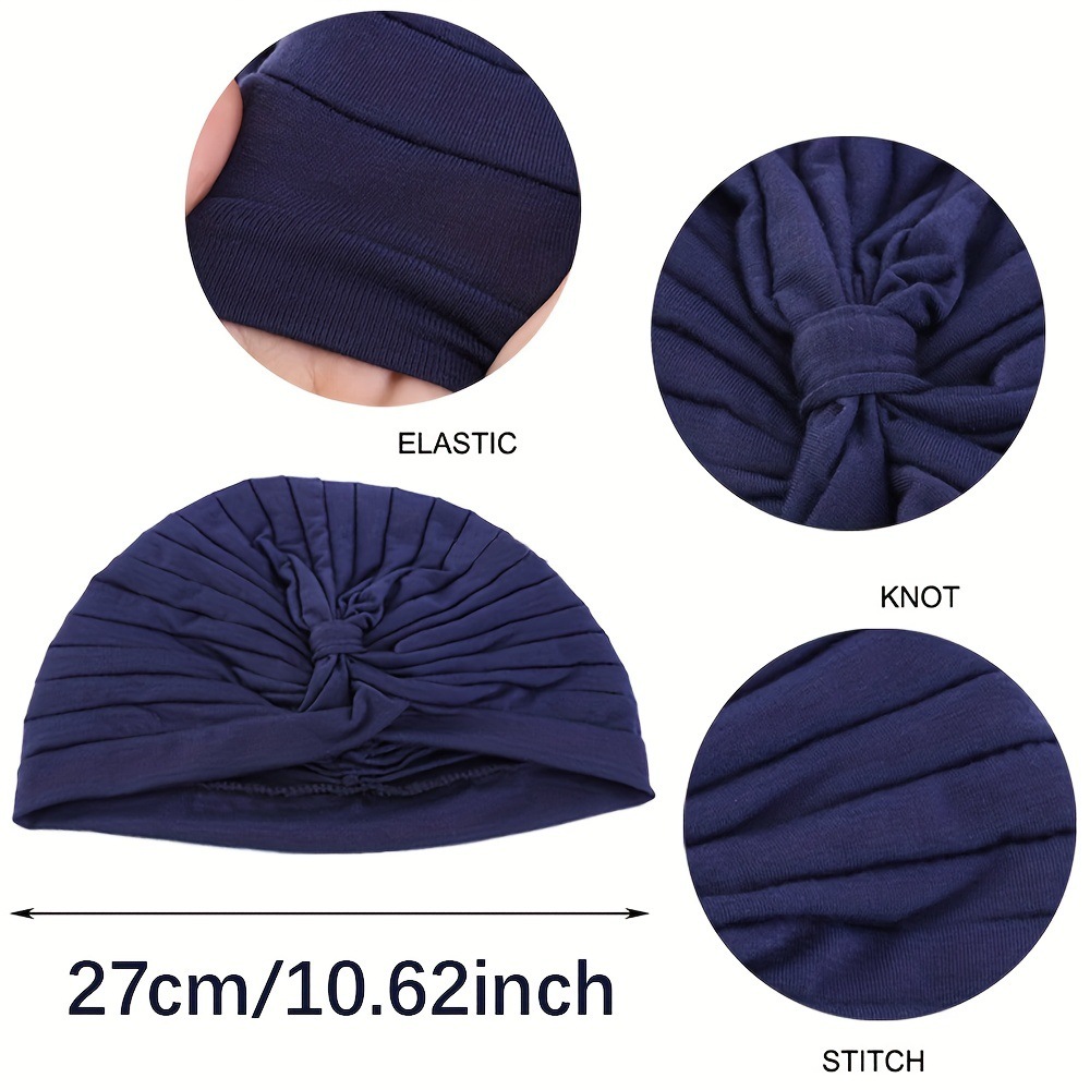 Ethnic African Muslim Chemo Cap Women Head Cover Wrap Hair Wrap Stretchy Knotted Sleep Turban