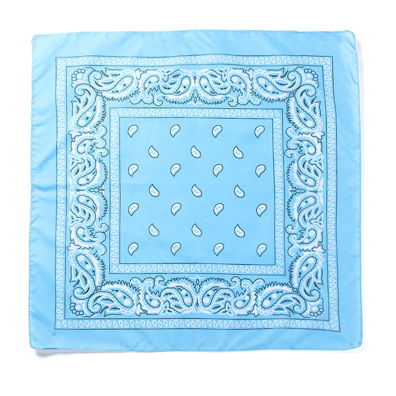 Polyester Paisley Cashew Flower square Scarf Hip-hop Outdoor Cycling Spot Wholesale Bandana Headscarf