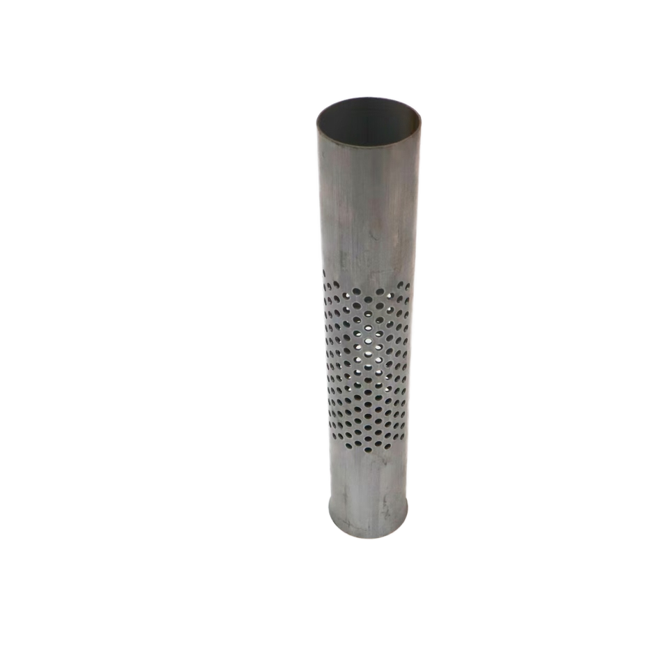 Best-Selling Durable Stainless Steel High-Flow Muffler with Perforated Inner Exhaust Pipe