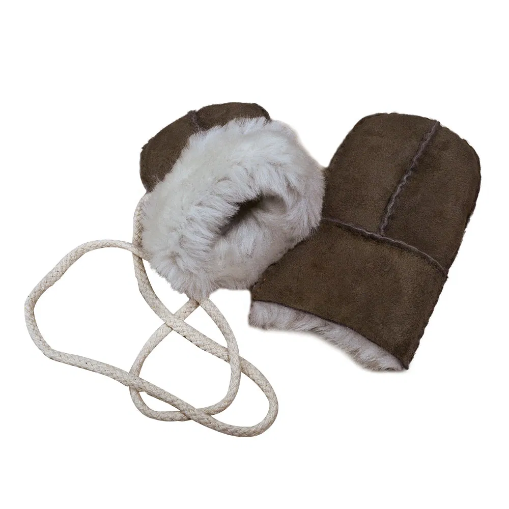 Cozy Thick Winter Mittens for Kids with Sheepskin Lining