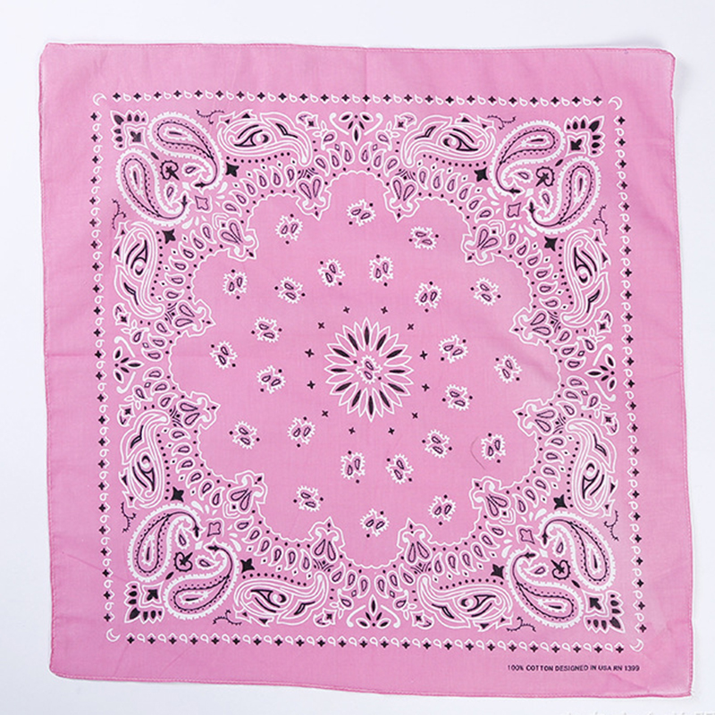 Hip Hop Paisley Pattern Print Headband Outdoor Sport Square Magic Bandana Soft 100% Cotton Multifunctional for Adults