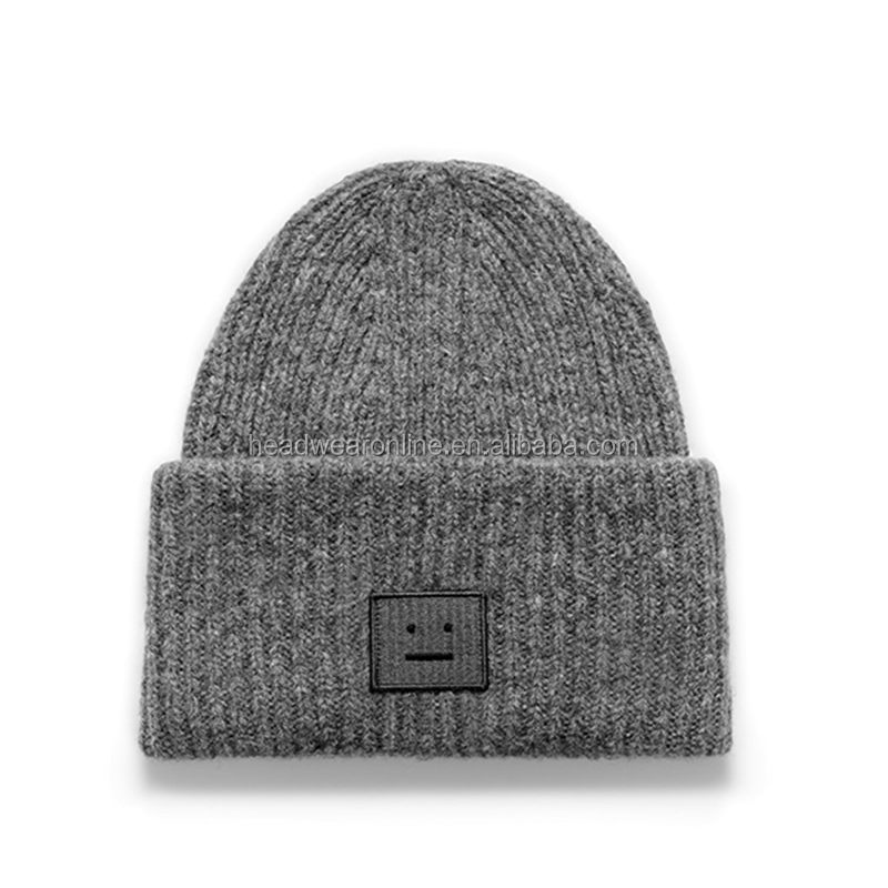 Hot Selling Embroidery Patch Cuff Beanie Hat Outdoor Sport Fashion Knitted Hat Custom Winter Skull Cap