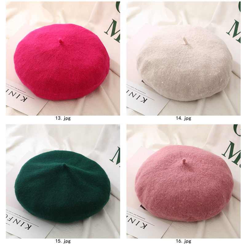 ALLCH Winter Wholesale Knit High Quality Fashion Beanie Beret Machine Knitted Warm Women Beret Hat Cap