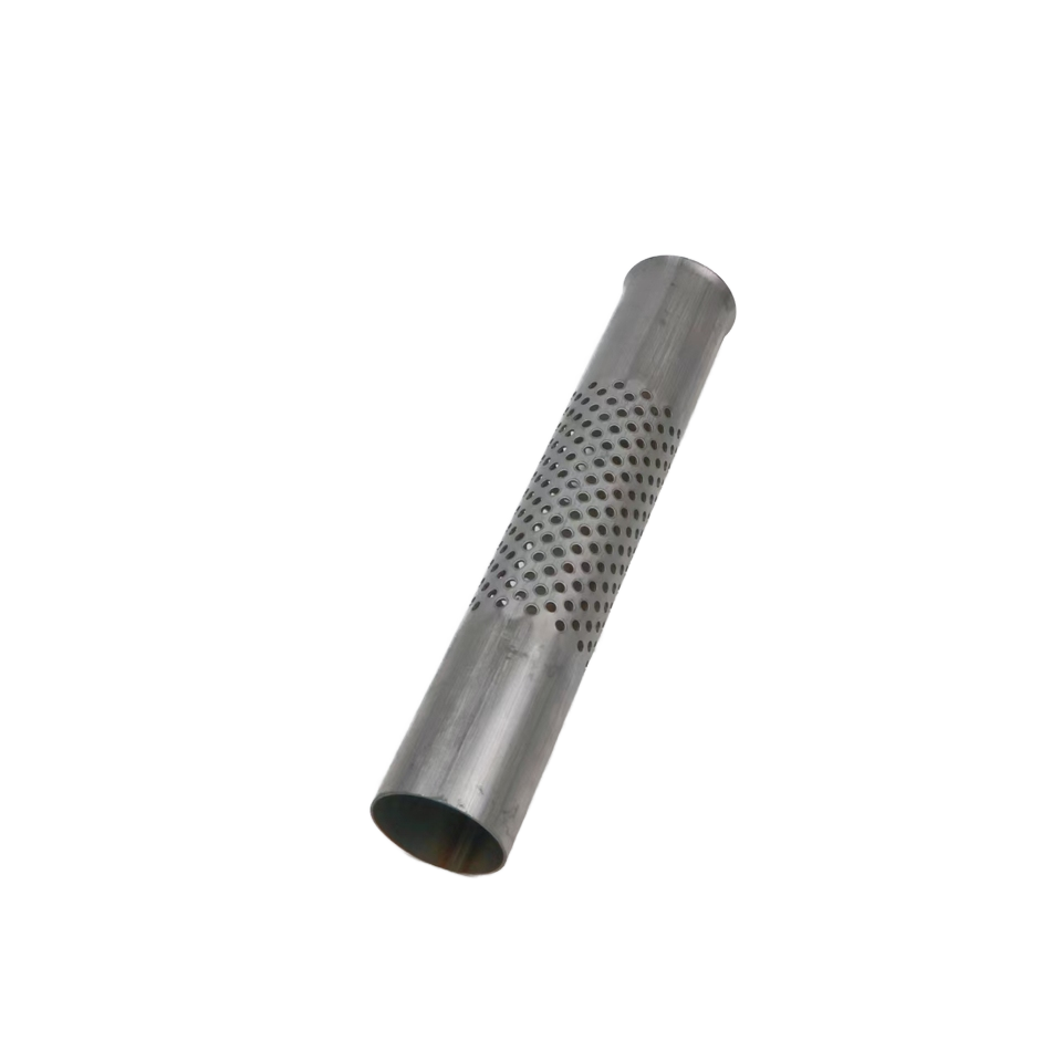 Best-Selling Durable Stainless Steel High-Flow Muffler with Perforated Inner Exhaust Pipe