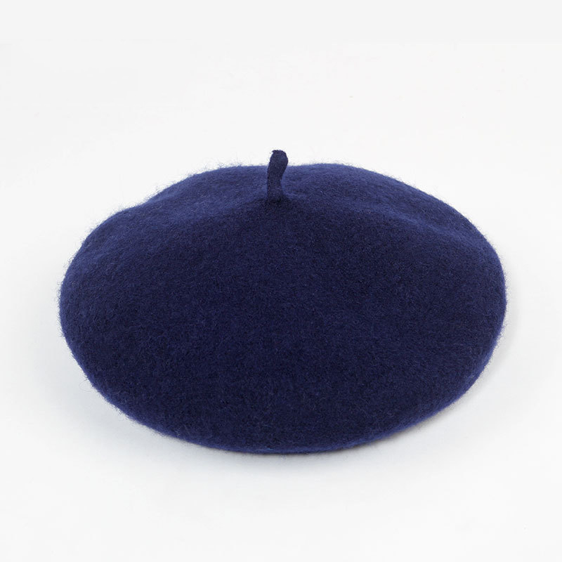 100% Wool High Quality Beret Custom Logo Plain Dyed Kids Beret