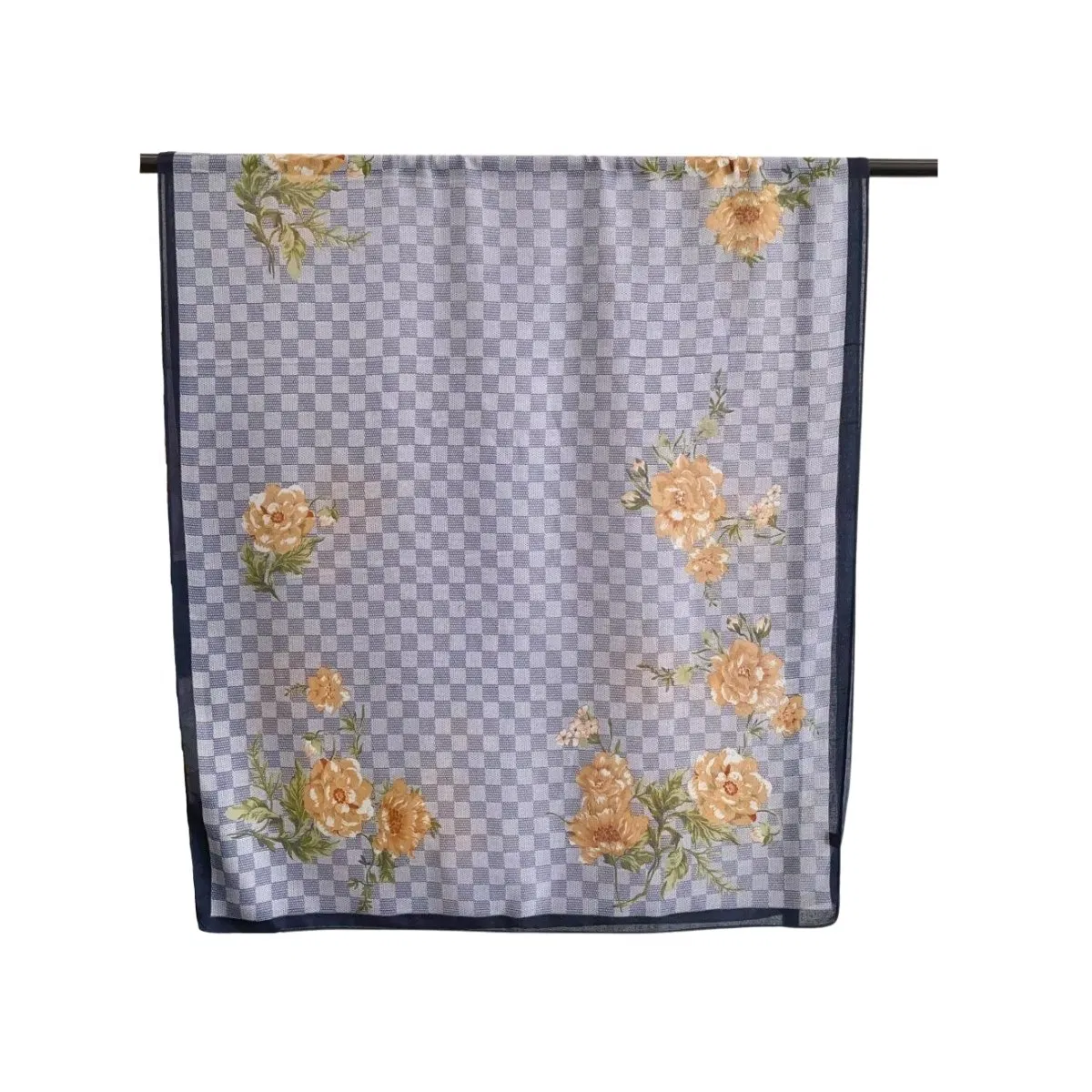 Elegant Floral Pattern Polyester Printed Scarf Stylish Lightweight Hijab Headband Chiffon Snood