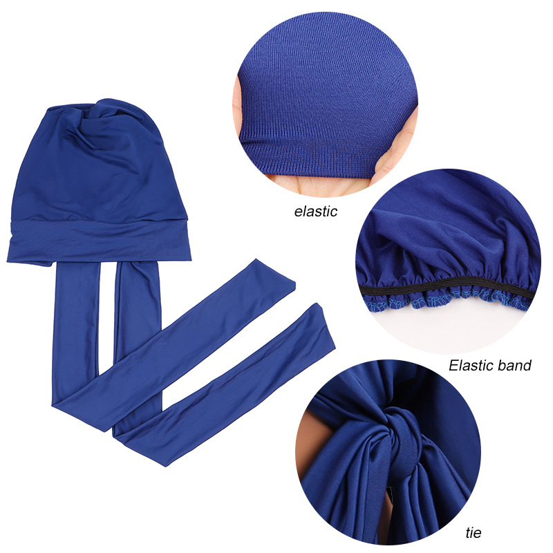 Women's Lightweight Chiffon Elegant Headwraps Hats Solid Pattern Turban Africain for Hair Headwear Turbans