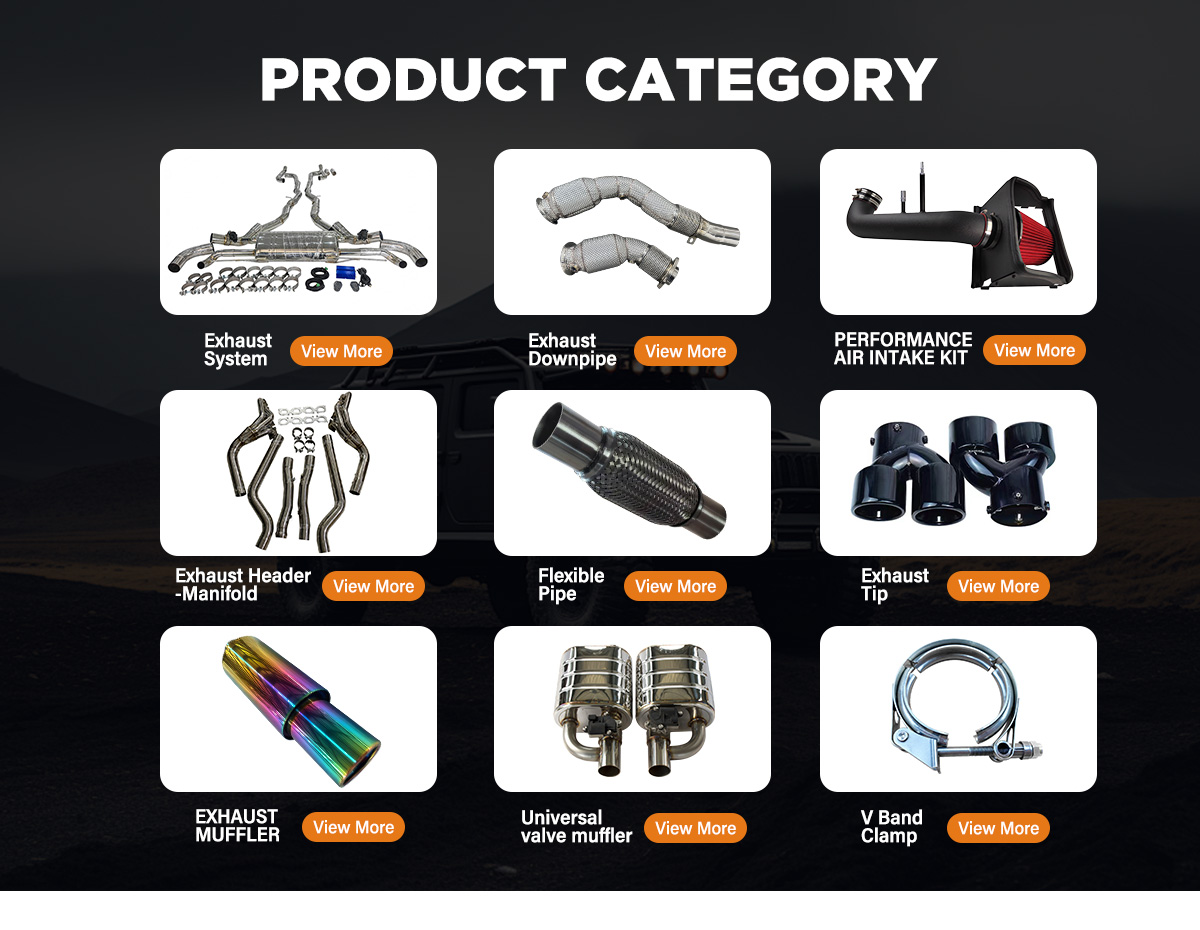 63mm 76mm Universal Muffler - 304/201 Stainless Steel Construction, Straight Through Performance Design