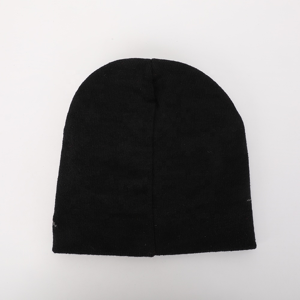 Oem High Quality Wholesale Custom Embroidery Hat Unisex 100% Acrylic Plain Cap Dyed Jacquard Knitted Gorras Winter Ski Beanie