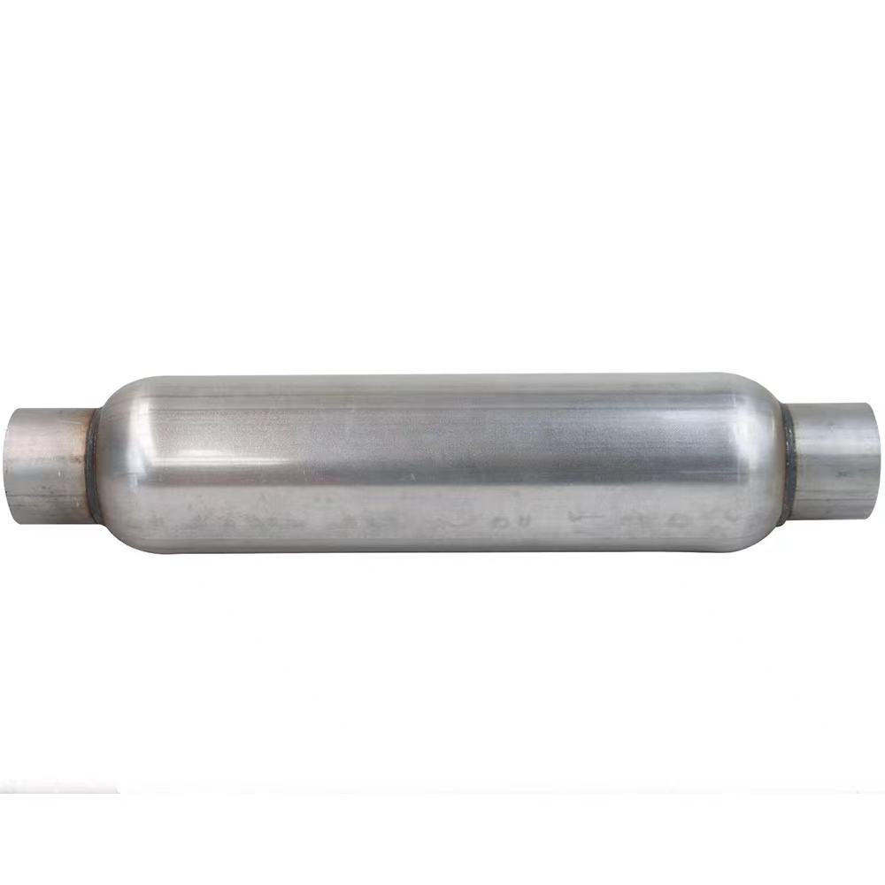 Universal Performance Auto Parts Muffler Straight Stainless Steel Exhaust New Glasspack Resonator 1.2-1.5mm Thickness 12 Month
