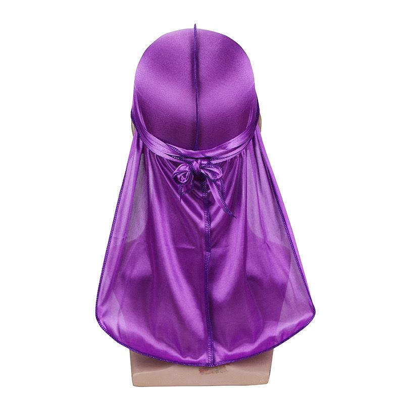 Custom Silky Headwraps Compression Smooth Silky Durags for Women Men Satin Durag 360 Wave Dorag With Long Tail