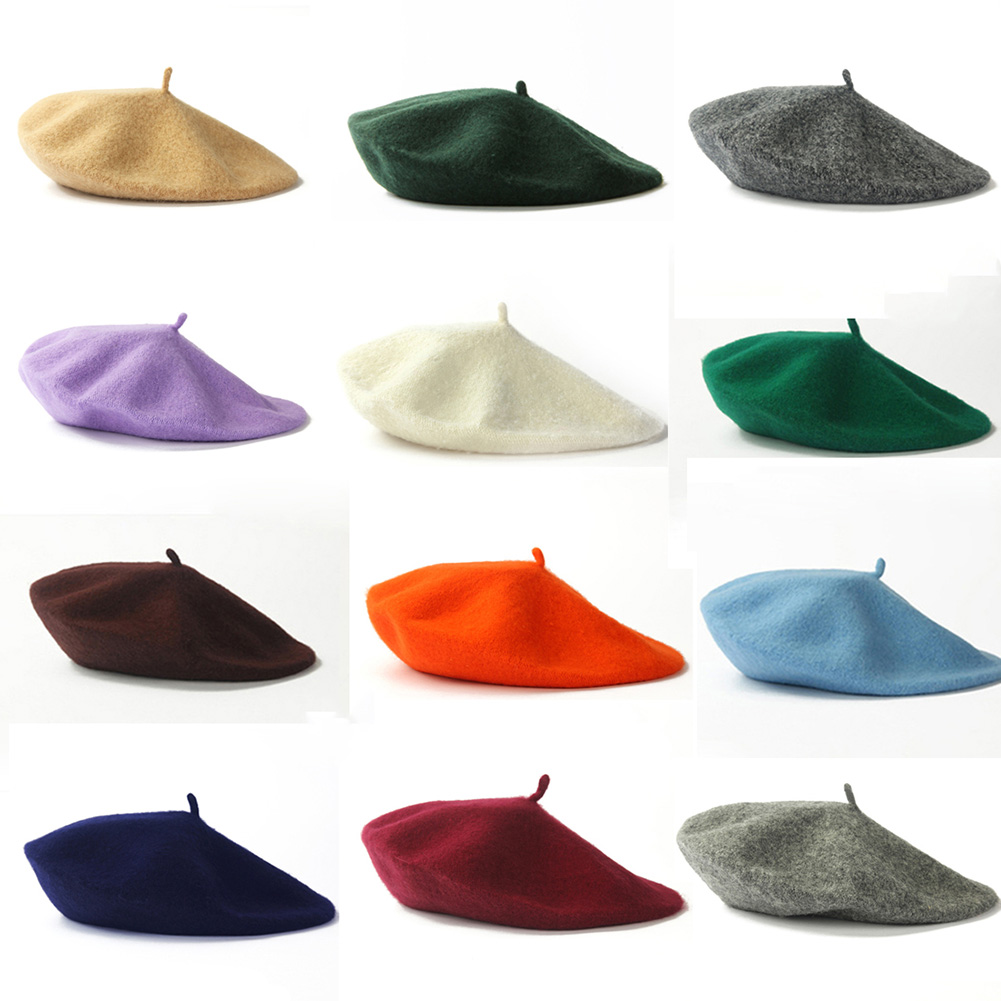 Hot Sale Stock Promotion Fashion French Beret Cheap Adults Wool Felt Beret Hat for Women