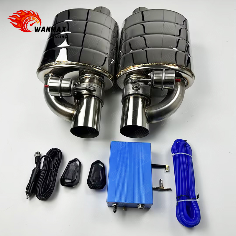 63mm 76mm Universal Muffler - 304/201 Stainless Steel Construction, Straight Through Performance Design