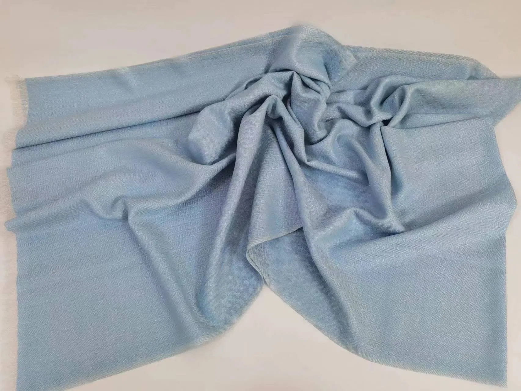 Women's Wool Lurex Herringbone Woven Shawls