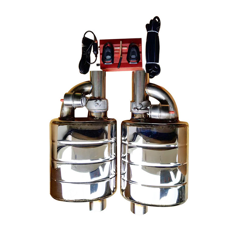 Universal New Car Exhaust Muffler with Electric Remote Valve 76mm 304SS High Performance