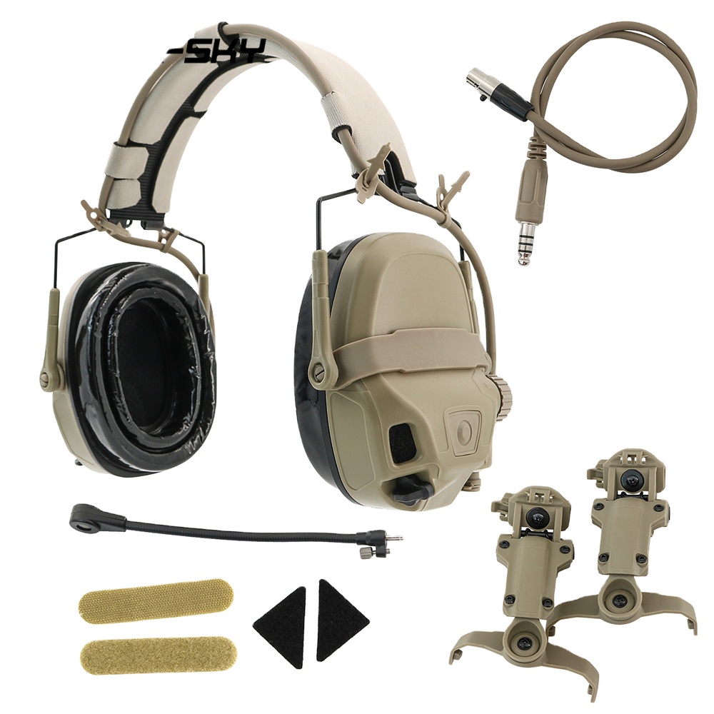 TS TAC-SKY TSAMP Tactical New Digital Dual DPS Hearing Protection Electronic Ear Muffs Tactical Headset Shooting Headphones
