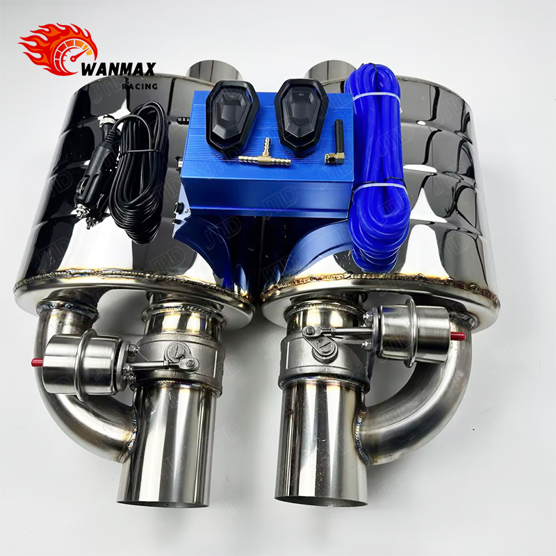 63mm 76mm Universal Muffler - 304/201 Stainless Steel Construction, Straight Through Performance Design