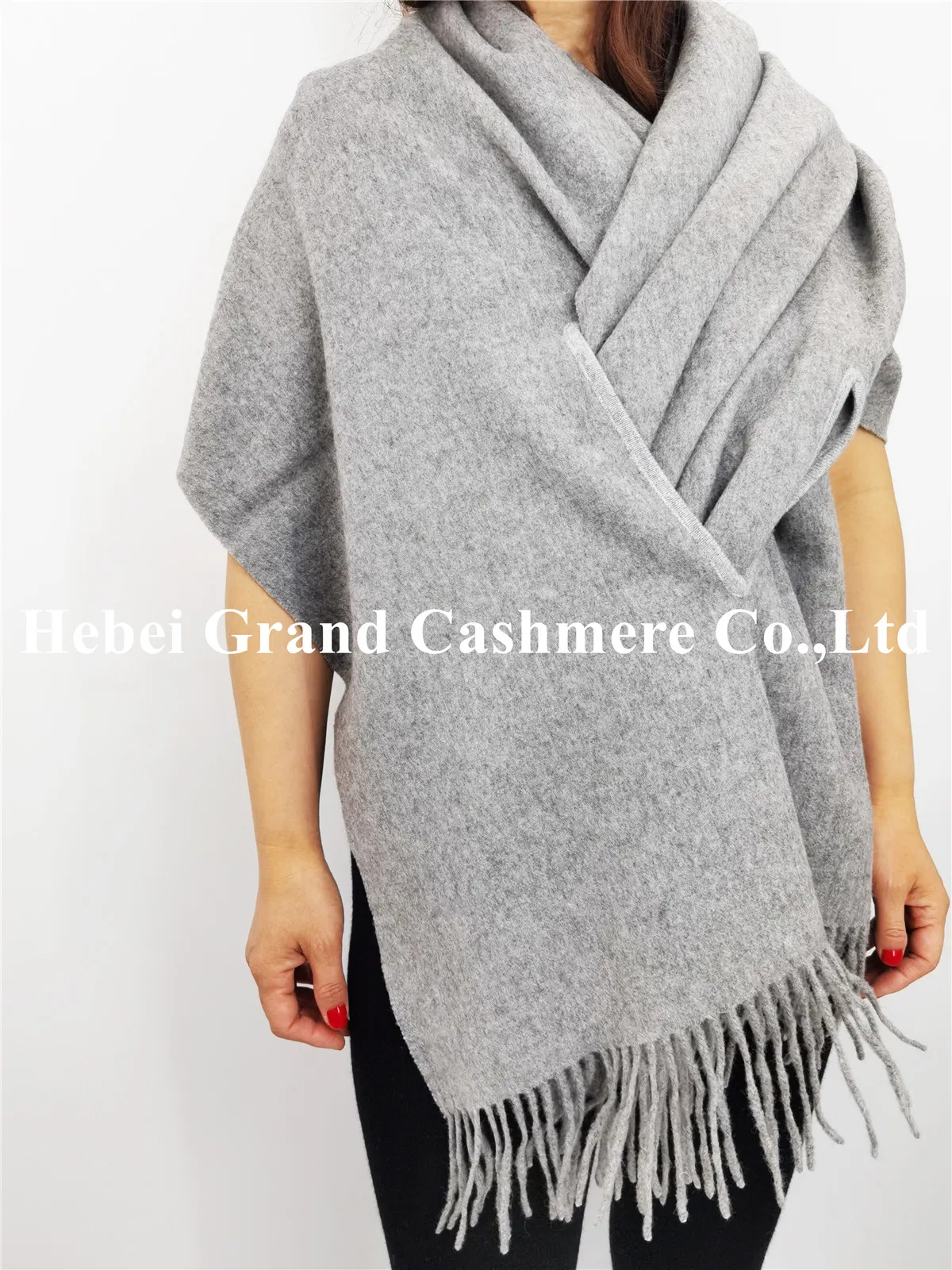 Cashmere Wool Armhole Trimed Shawls