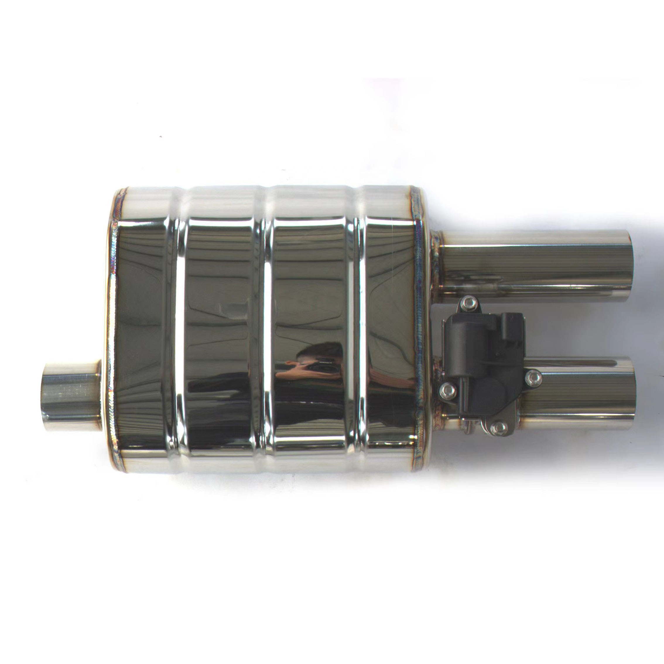 Car Exhaust Muffler with Electronic Remote Control Valve Cat Back Exhaust Muffler Drum Carton Packing Performance Universal RZ
