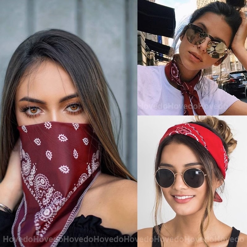 New Arrival Polyester Bandana Headwrap-Square Scarf with Retro Paisley Design Hip Hop Style for Sports Yoga &amp; Streetwear
