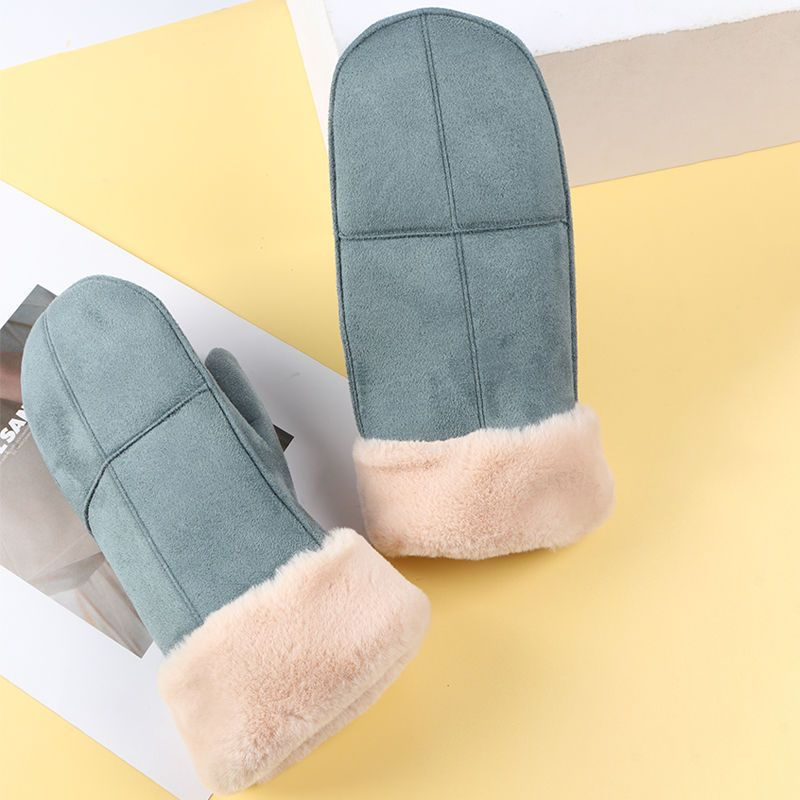 High Quality Custom Gloves Eco-Friendly Winter Mittens Fashionable Faux Suede Warm Ski Glove for Kids