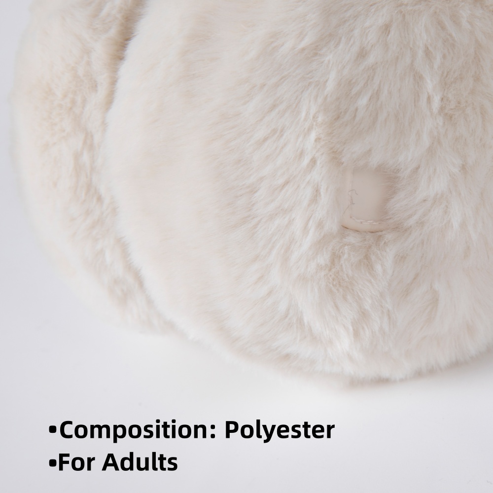 Women's Fashionable Faux Fur Ear Muffs Winter Outdoor Portable Plush Soft Warm Fleece Material
