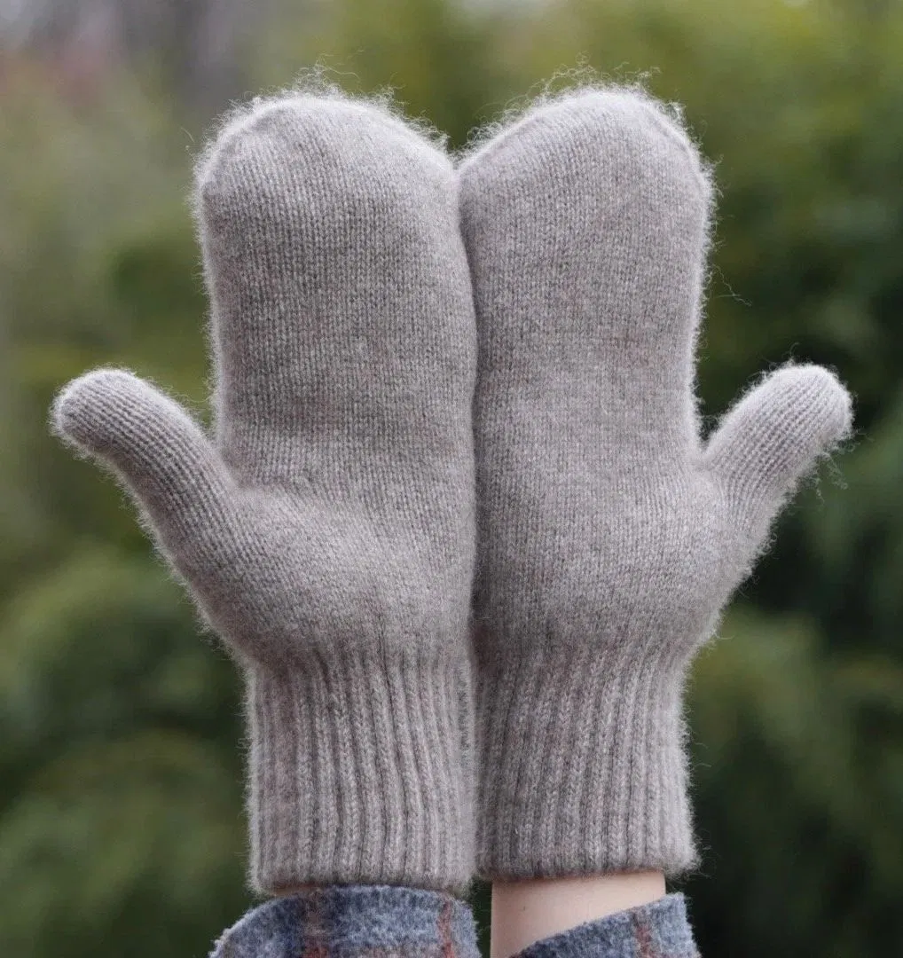 Brands Officially Licensed Factory Korean Version Solid Color Winter Unisex Soft Comfortable Wool Knitted Full-Fingers Gloves Mittens