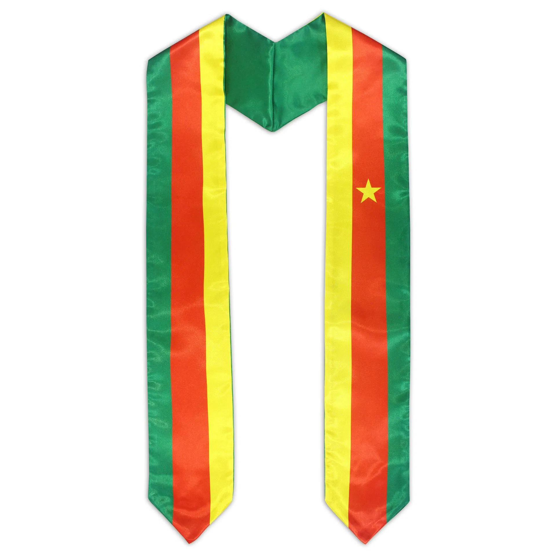 Customized High Quality Pointed V-Shaped Ribbon Graduation Stole