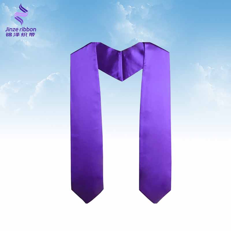 Customized High Quality Pointed V-Shaped Ribbon Graduation Stole